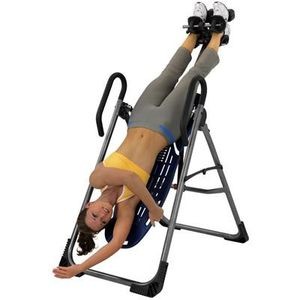 Woman using an inversion table